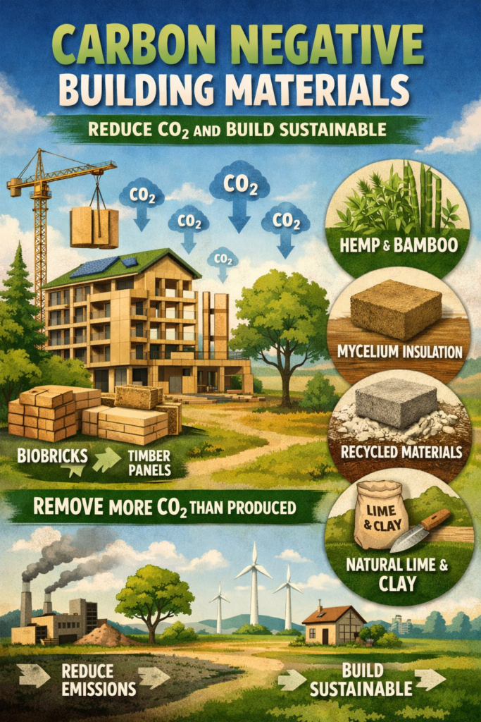 carbon negative building materials